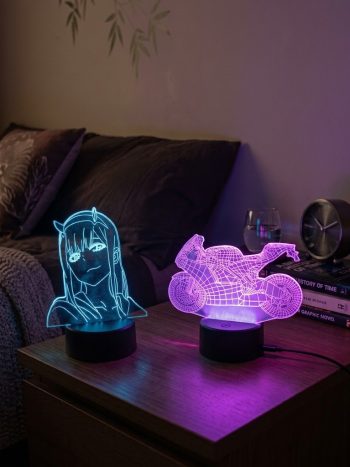 3D Creative Night Light USB Powered 7 Colors LED Lights with Touch Switch for Kids Gift Idea Bathroom Decoration